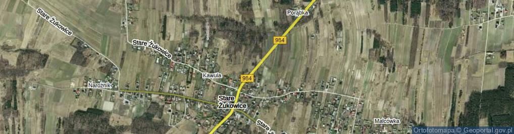 Zdjęcie satelitarne Stare Żukowice ul.